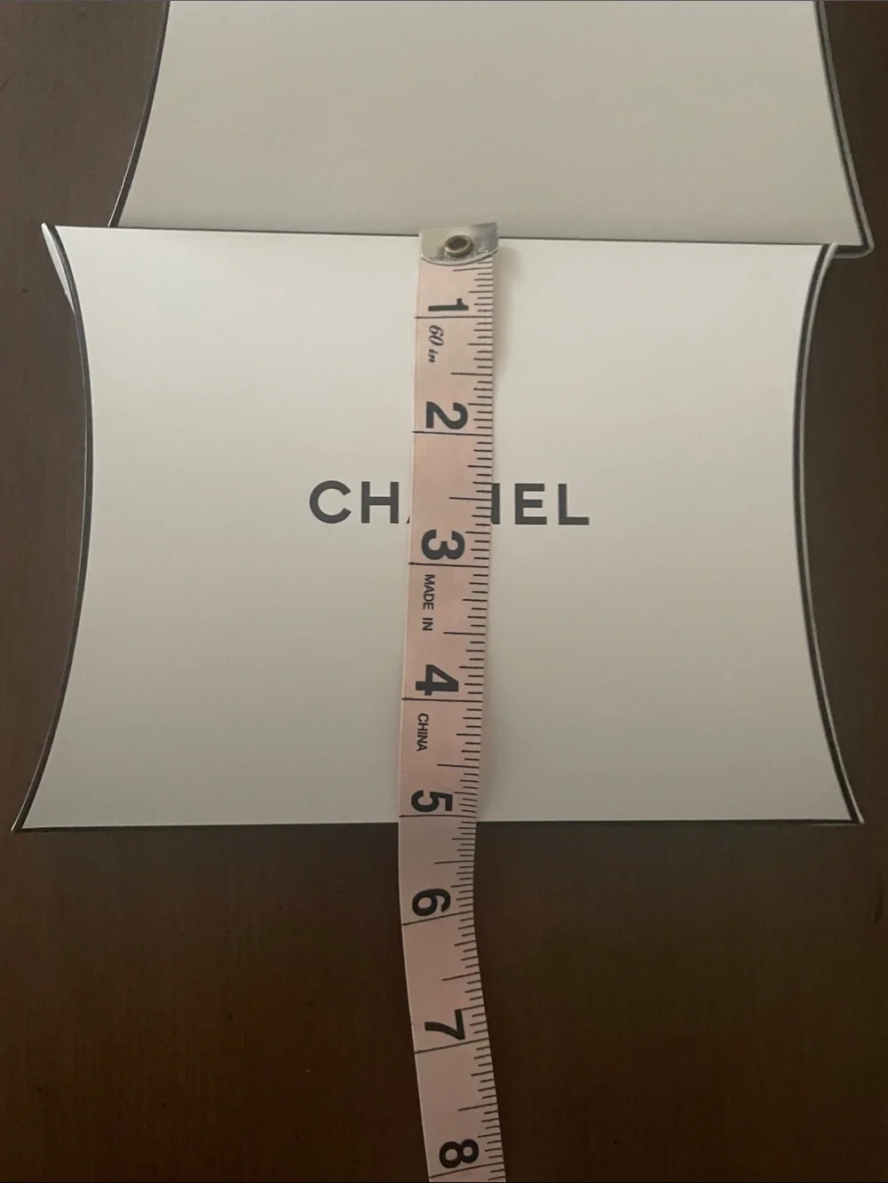 CHANEL White Pillow Box Set with Black Logo